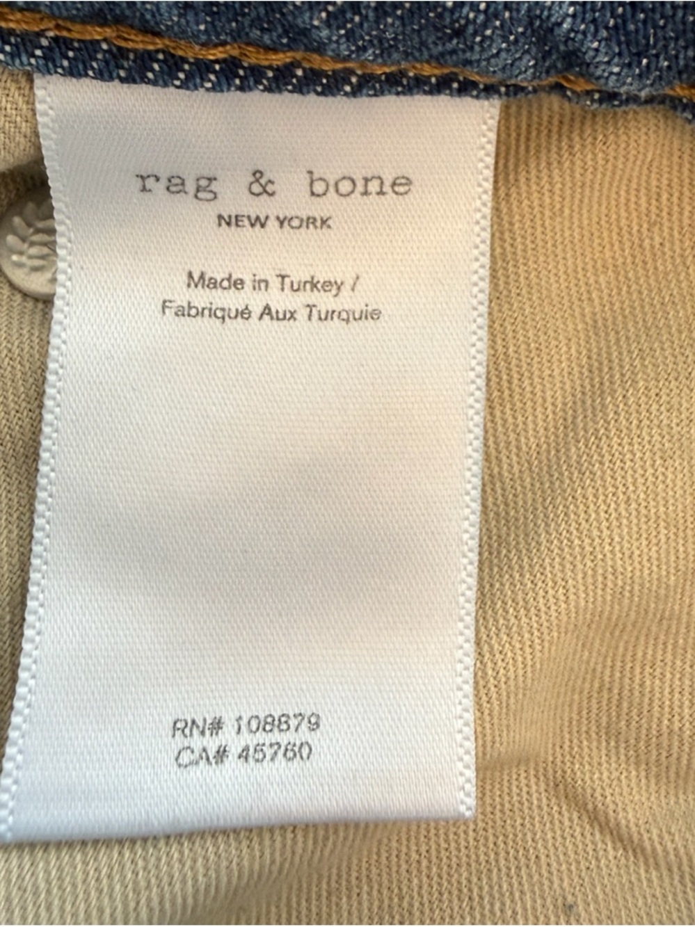 Rag & Bone Logan Low-Rise Wide Leg Jeans Lily Wash Featherweight Denim Size 26 - Picture 9 of 9